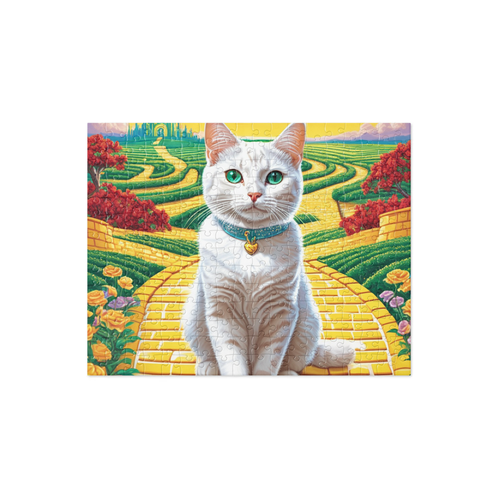 PugMug Custom White Companion Cat Jigsaw Puzzle