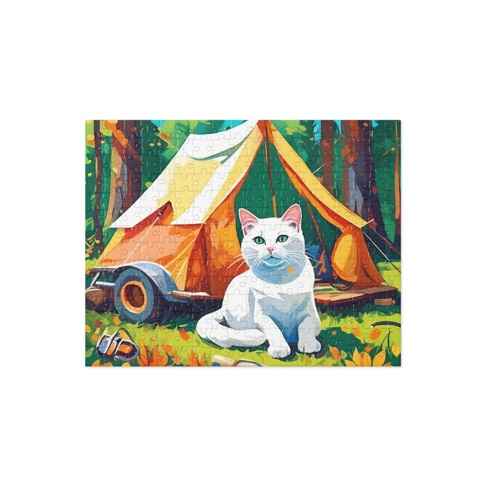PugMug Custom White Companion Cat Jigsaw Puzzle