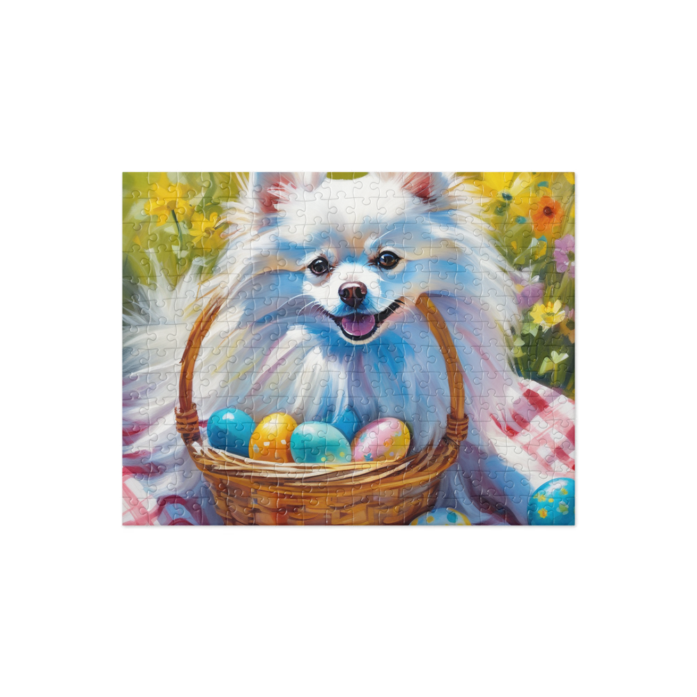 PugMug Custom White Pomeranian Jigsaw Puzzle