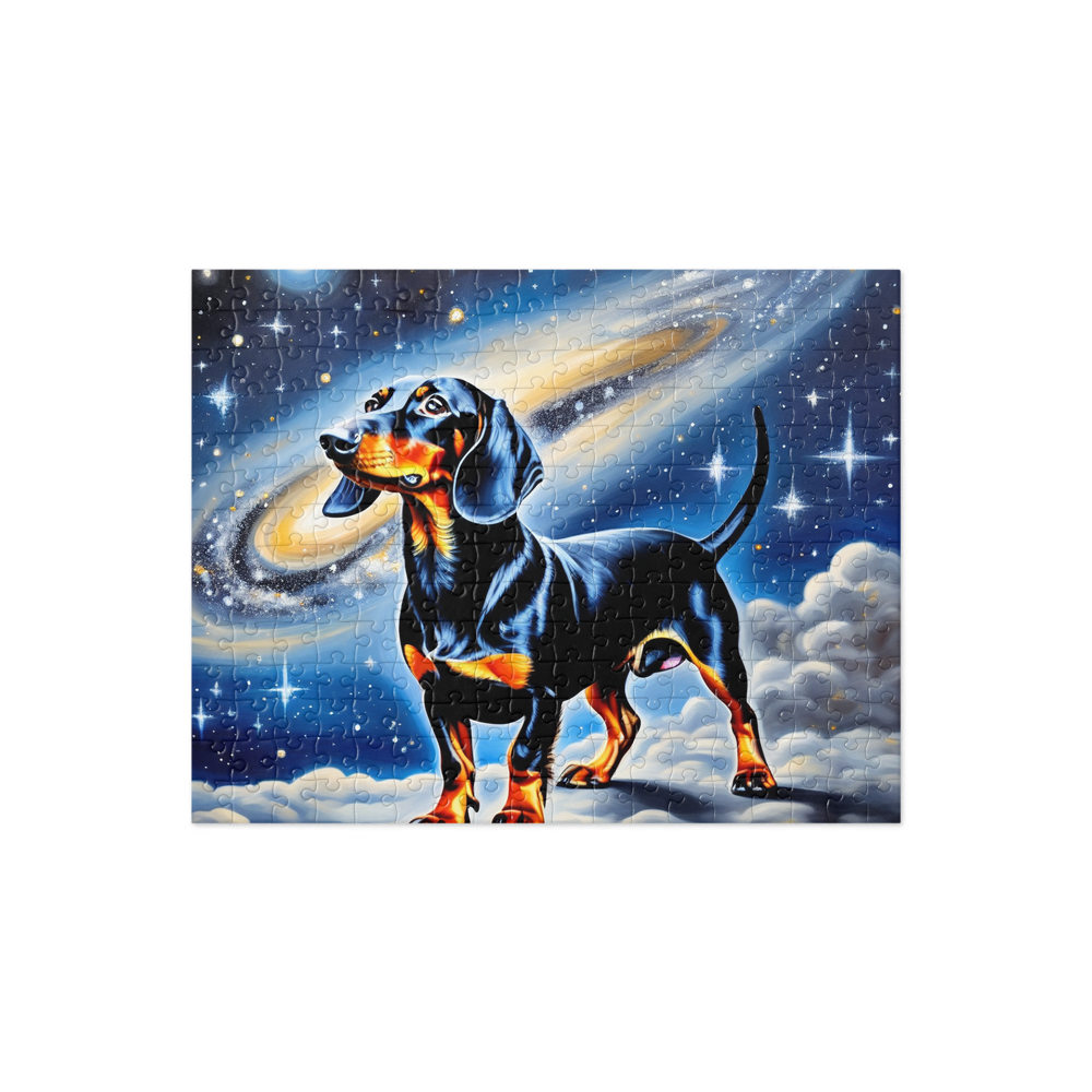 PugMug Custom Black Dachshund Jigsaw Puzzle