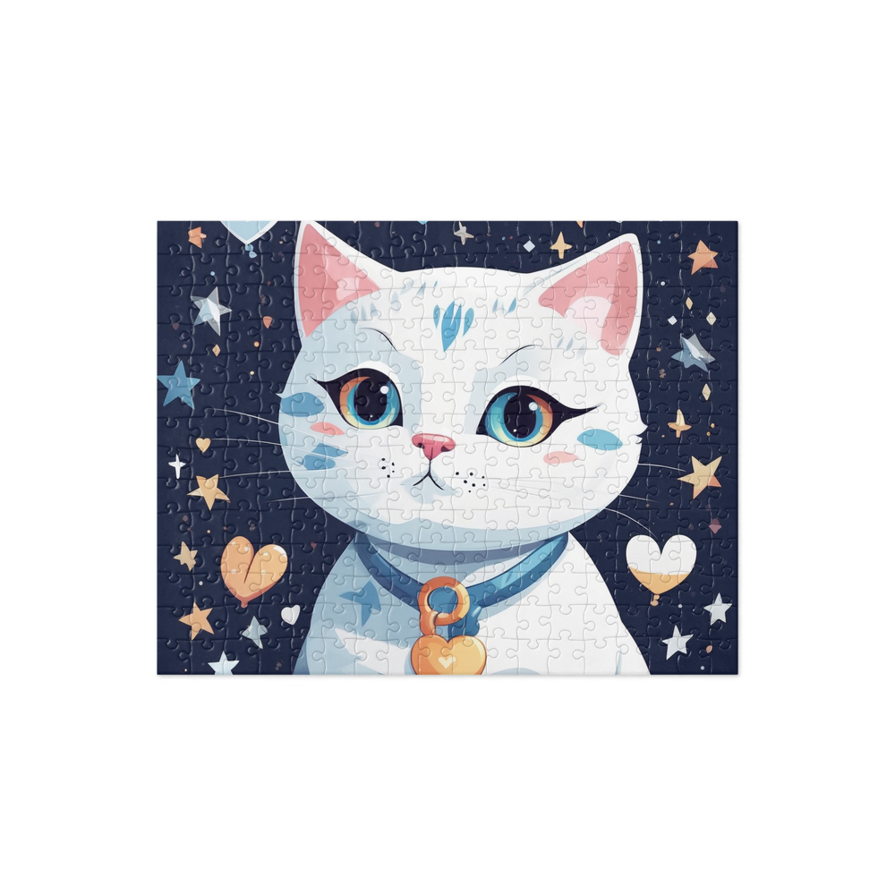 PugMug Custom White Companion Cat Jigsaw Puzzle