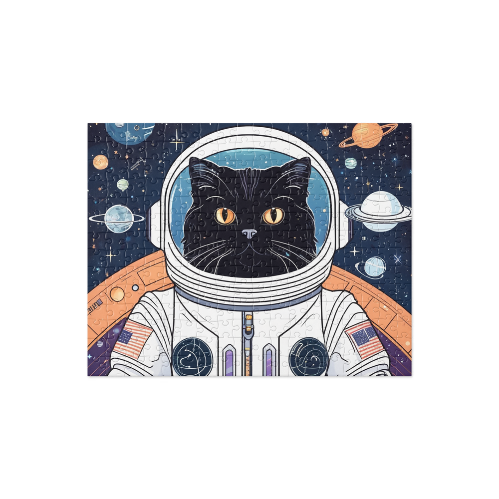 PugMug Custom Black Persian Cat Jigsaw Puzzle