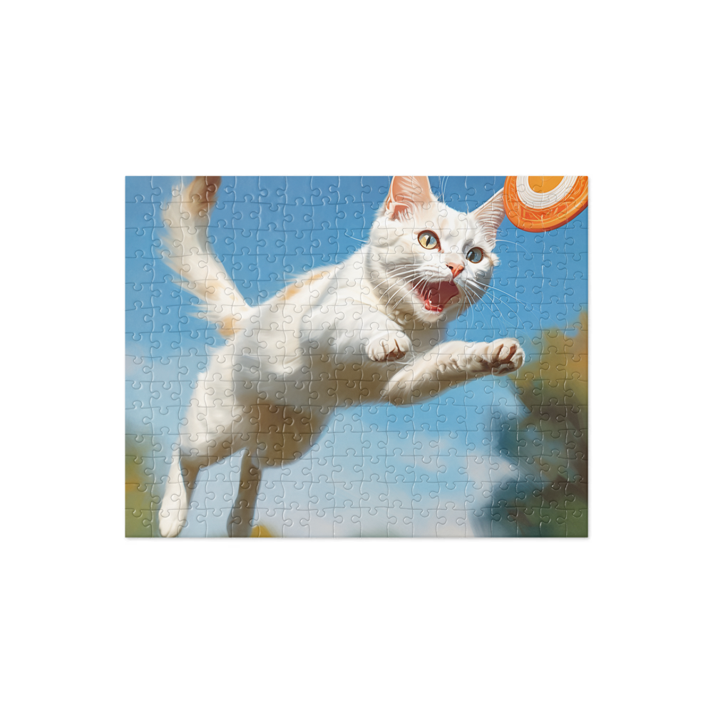 PugMug Custom White Companion Cat Jigsaw Puzzle