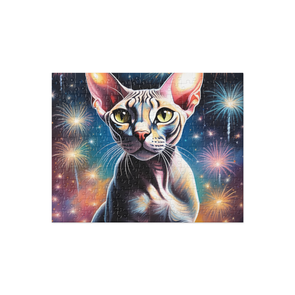 PugMug Custom Tabby Sphynx Cat Jigsaw Puzzle