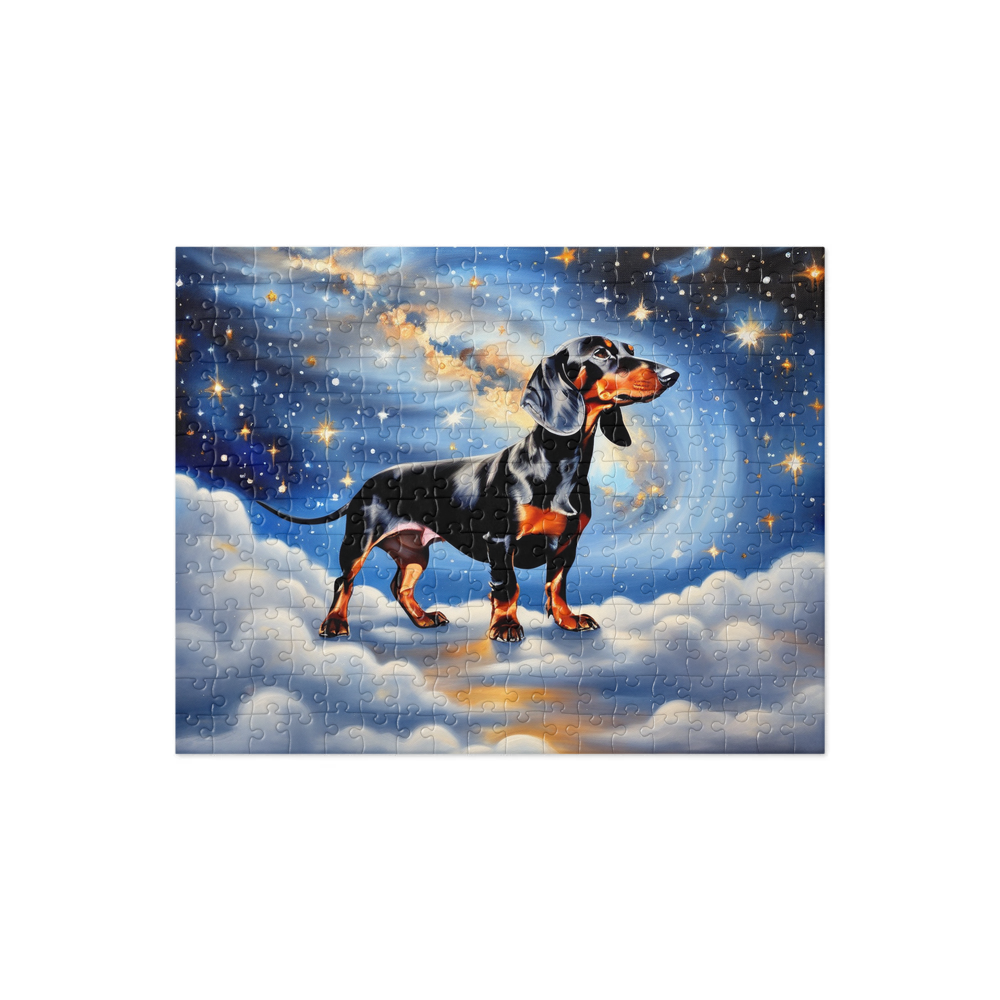 PugMug Custom Black Dachshund Jigsaw Puzzle