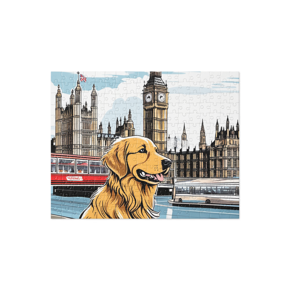 PugMug Custom Golden Retriever Jigsaw Puzzle