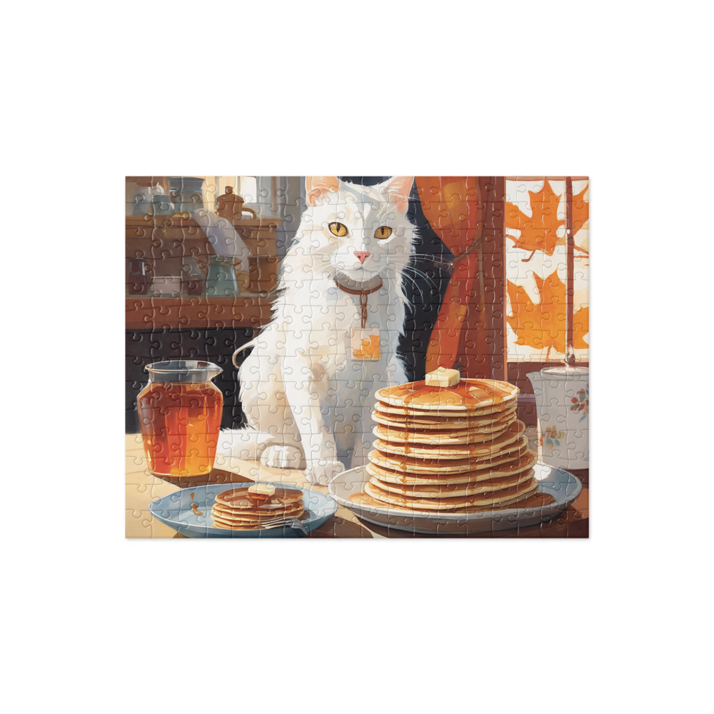 PugMug Custom White Companion Cat Jigsaw Puzzle