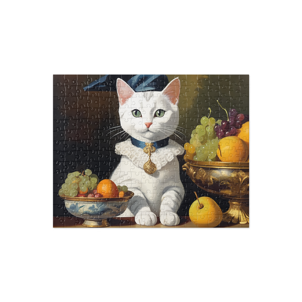 PugMug Custom White American Shorthair Cat Jigsaw Puzzle