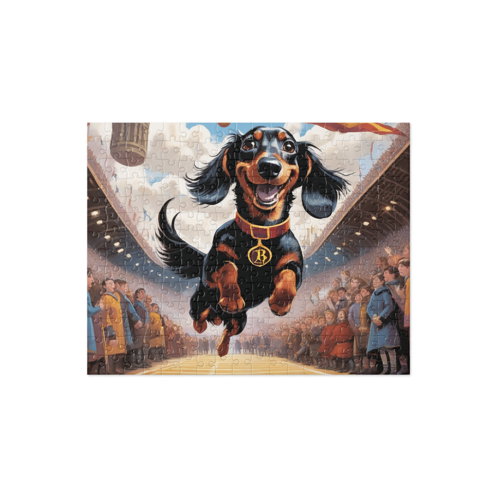 PugMug Custom Black Dachshund Jigsaw Puzzle