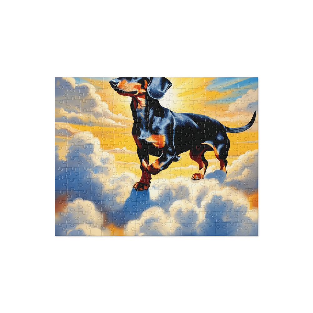 PugMug Custom Black Dachshund Jigsaw Puzzle