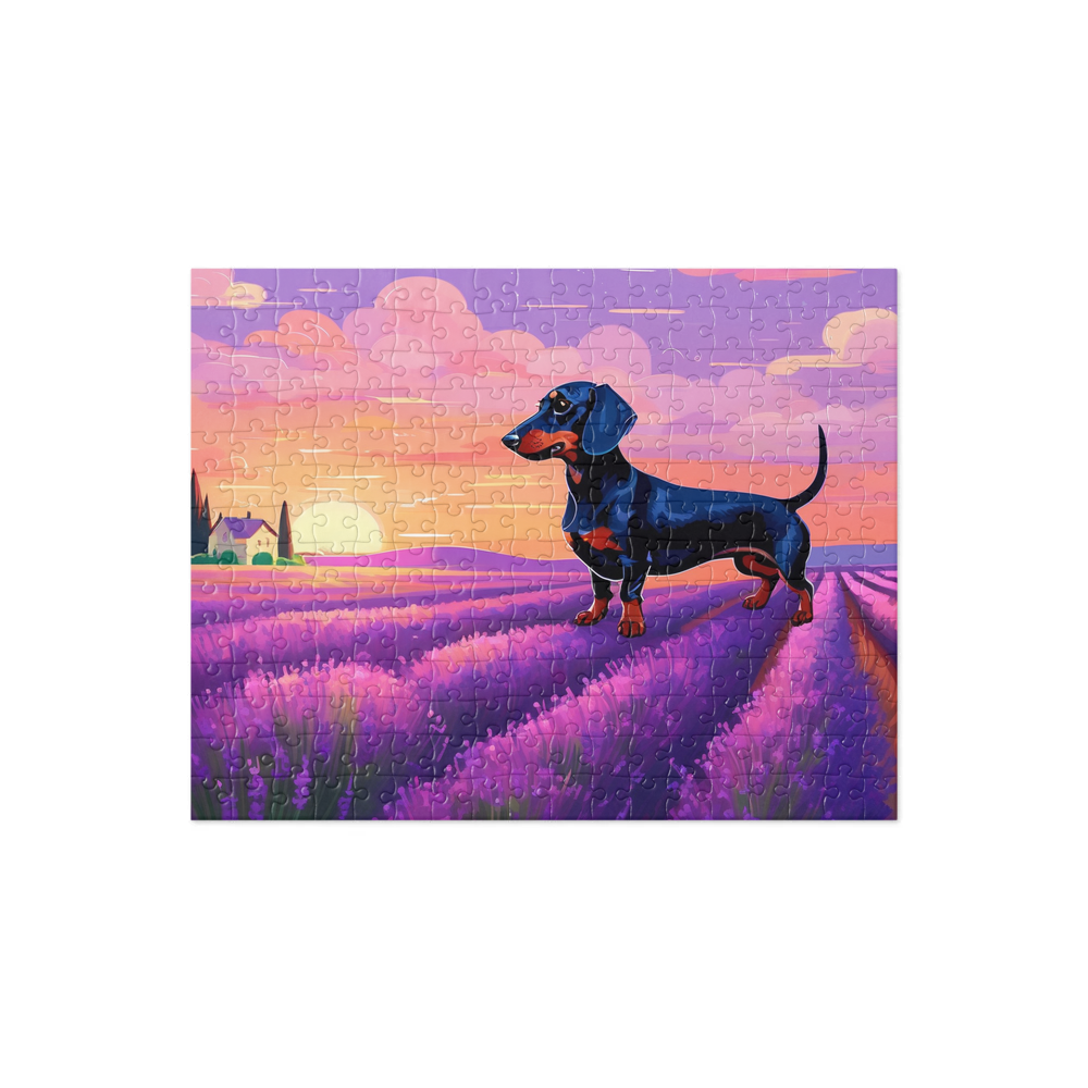 PugMug Custom Black Dachshund Jigsaw Puzzle