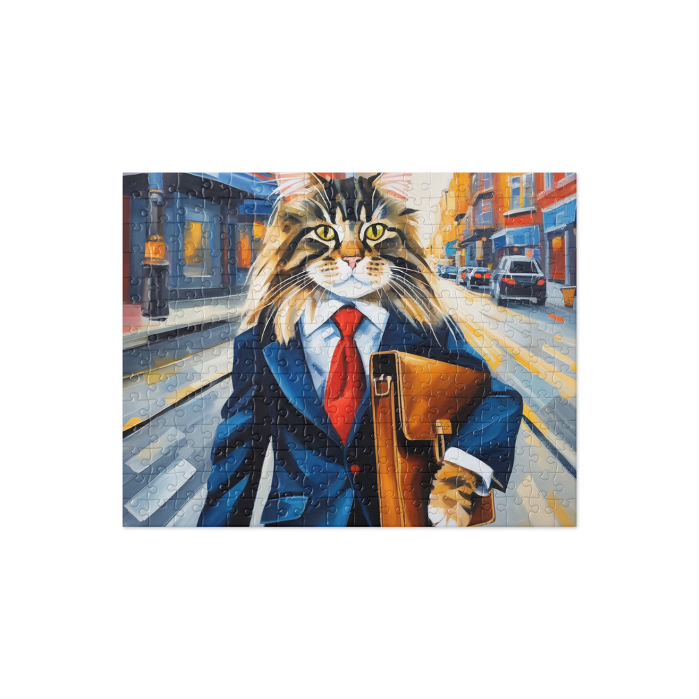 PugMug Custom Tabby Maine Coon Cat Jigsaw Puzzle