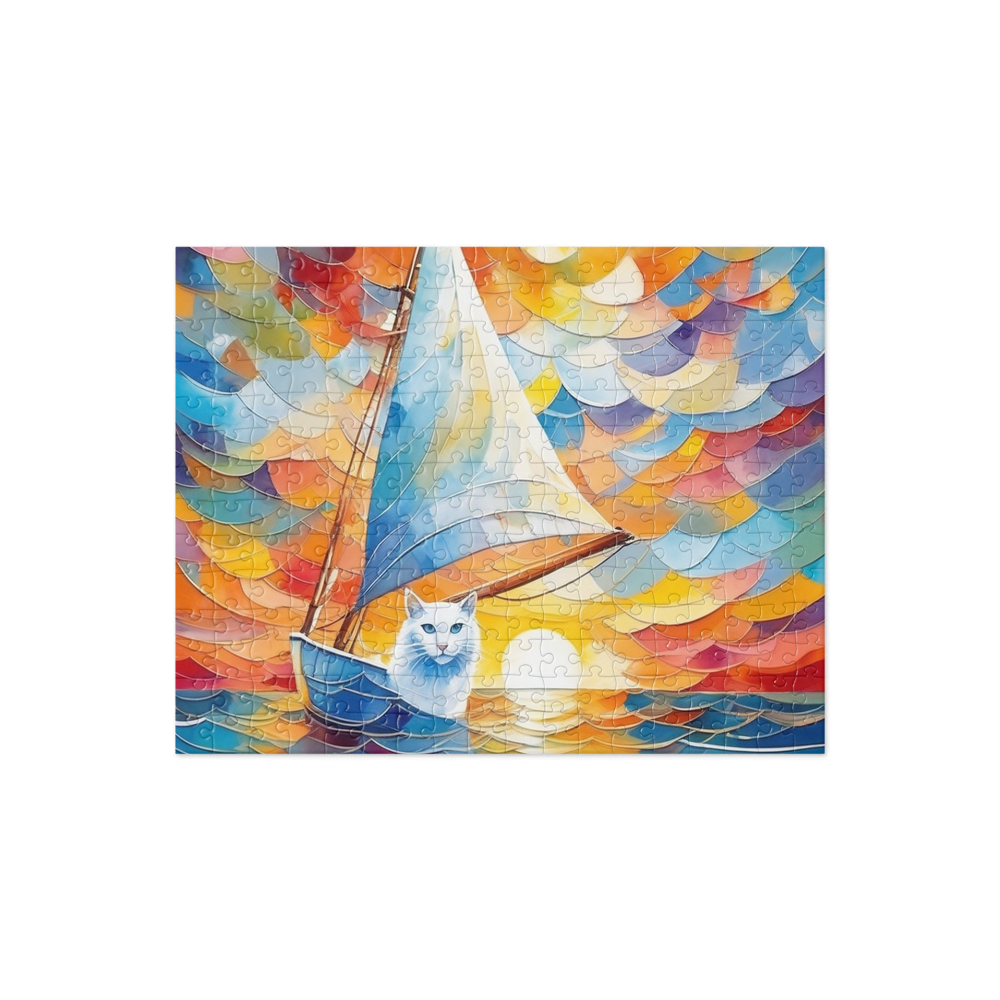 PugMug Custom White Companion Cat Jigsaw Puzzle