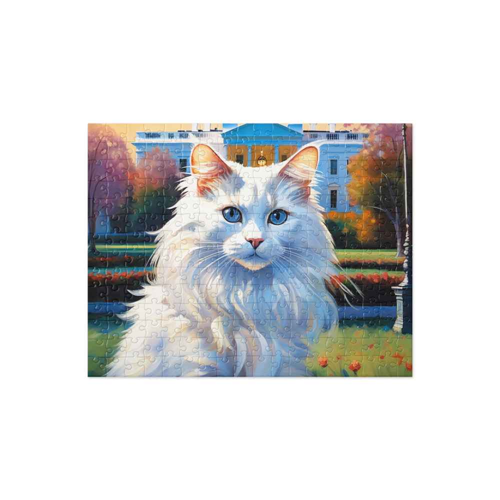 PugMug Custom White Ragdoll Cat Jigsaw Puzzle