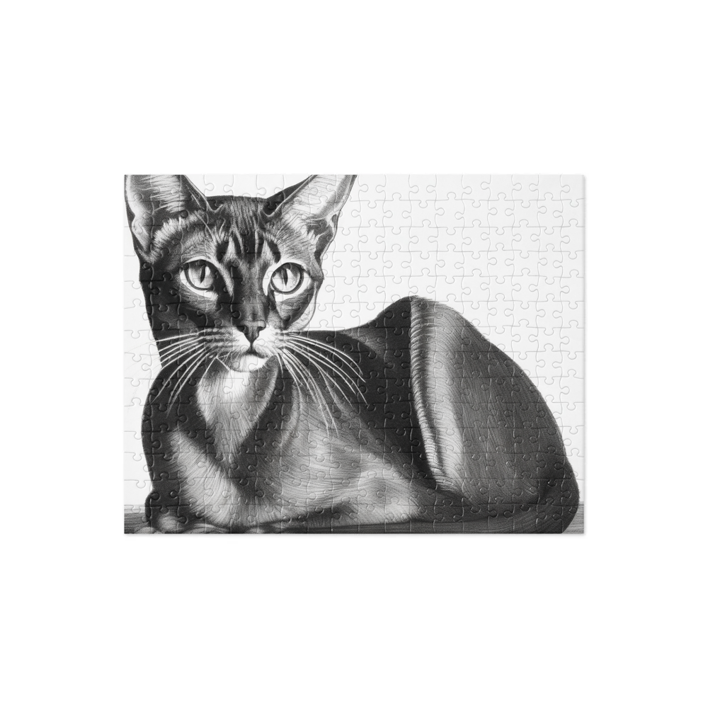 PugMug Custom Black Abyssinian Cat Jigsaw Puzzle