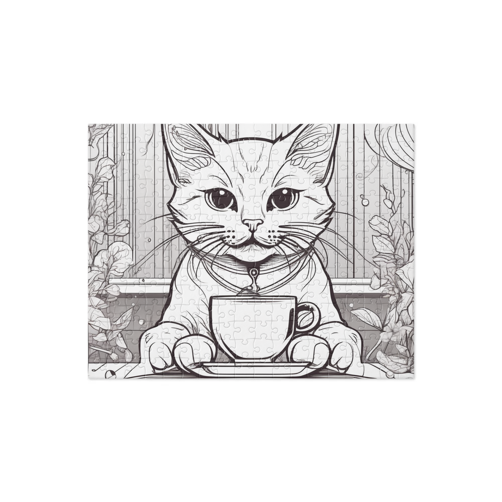 PugMug Custom White Companion Cat Jigsaw Puzzle