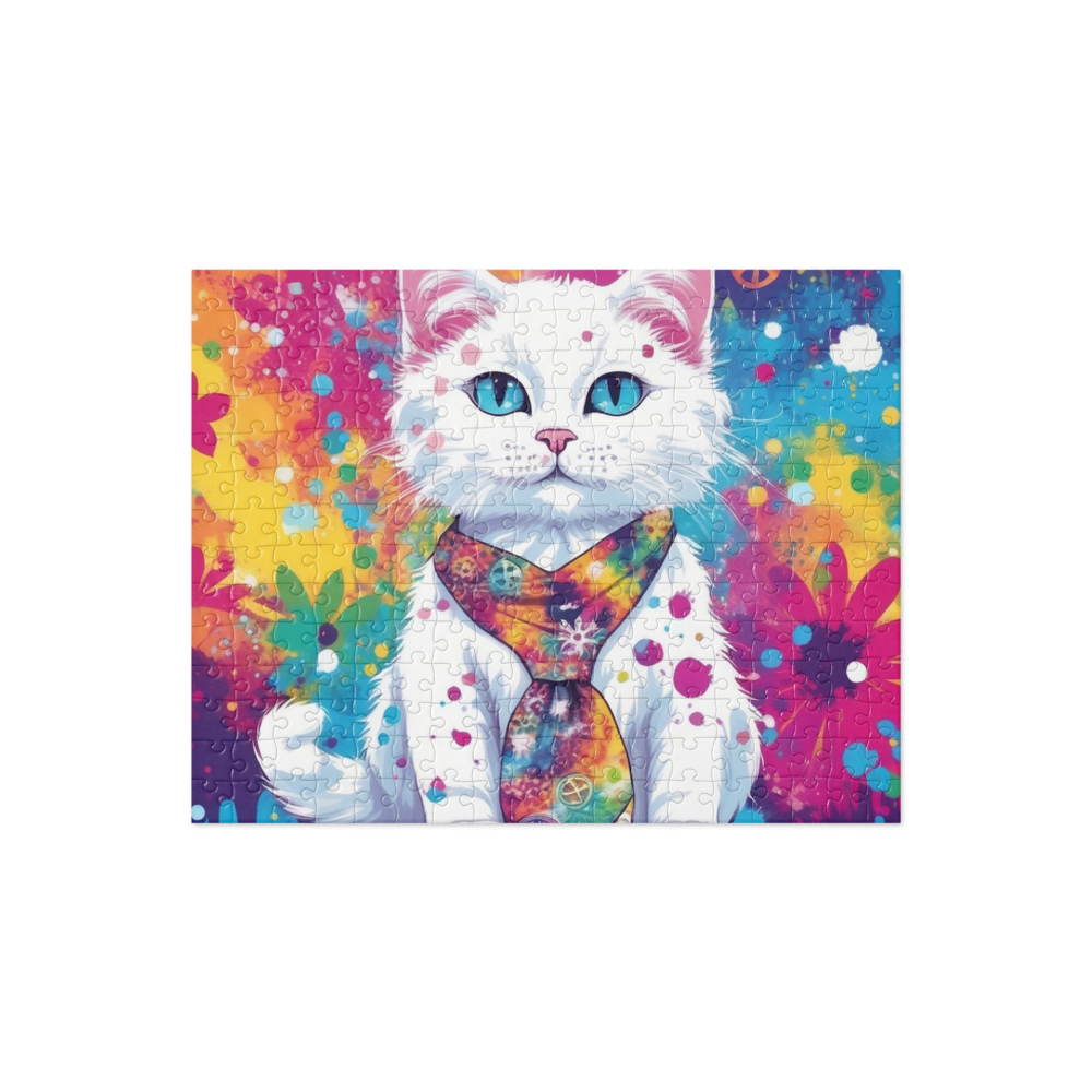 PugMug Custom White Companion Cat Jigsaw Puzzle