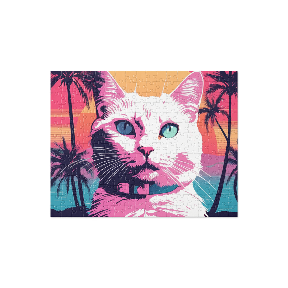 PugMug Custom White Companion Cat Jigsaw Puzzle