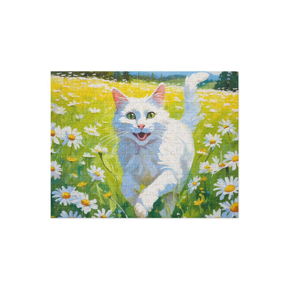 PugMug Custom White Companion Cat Jigsaw Puzzle