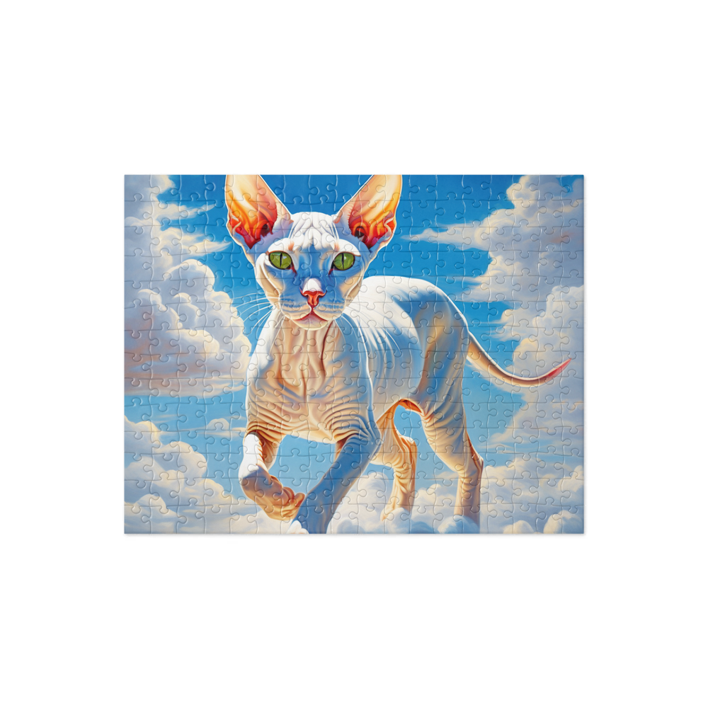 PugMug Custom White Sphynx Cat Jigsaw Puzzle