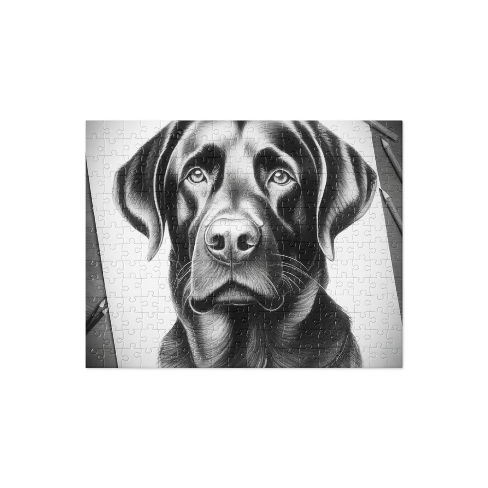 PugMug Custom Black Labrador Retriever Jigsaw Puzzle