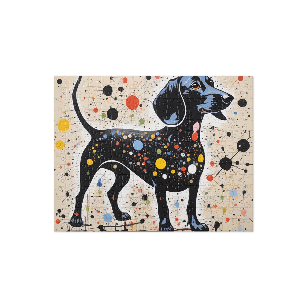PugMug Custom Black Dachshund Jigsaw Puzzle