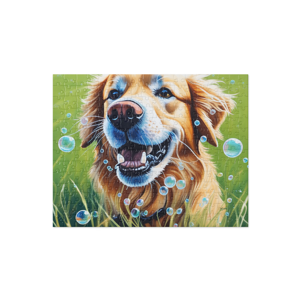 PugMug Custom Golden Retriever Jigsaw Puzzle