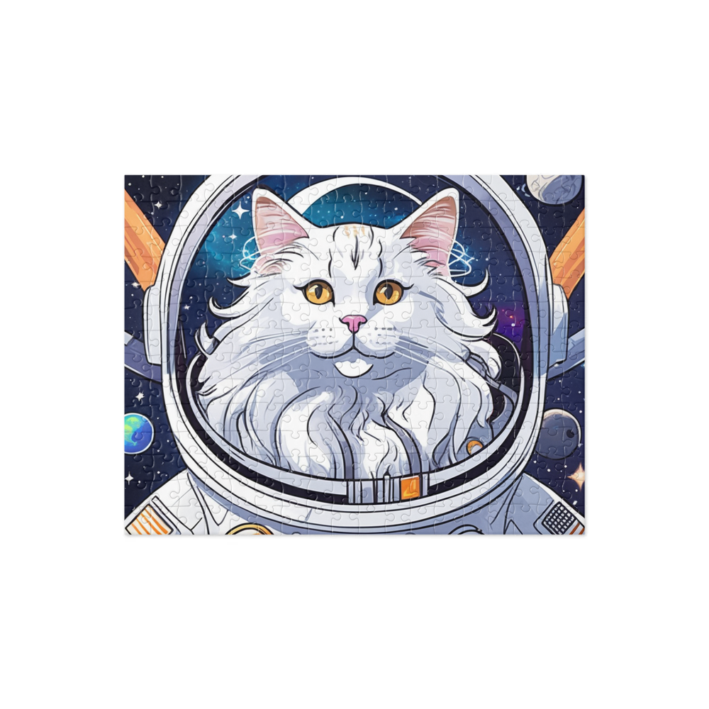 PugMug Custom White Maine Coon Cat Jigsaw Puzzle