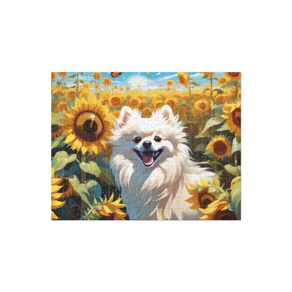 PugMug Custom White Pomeranian Jigsaw Puzzle
