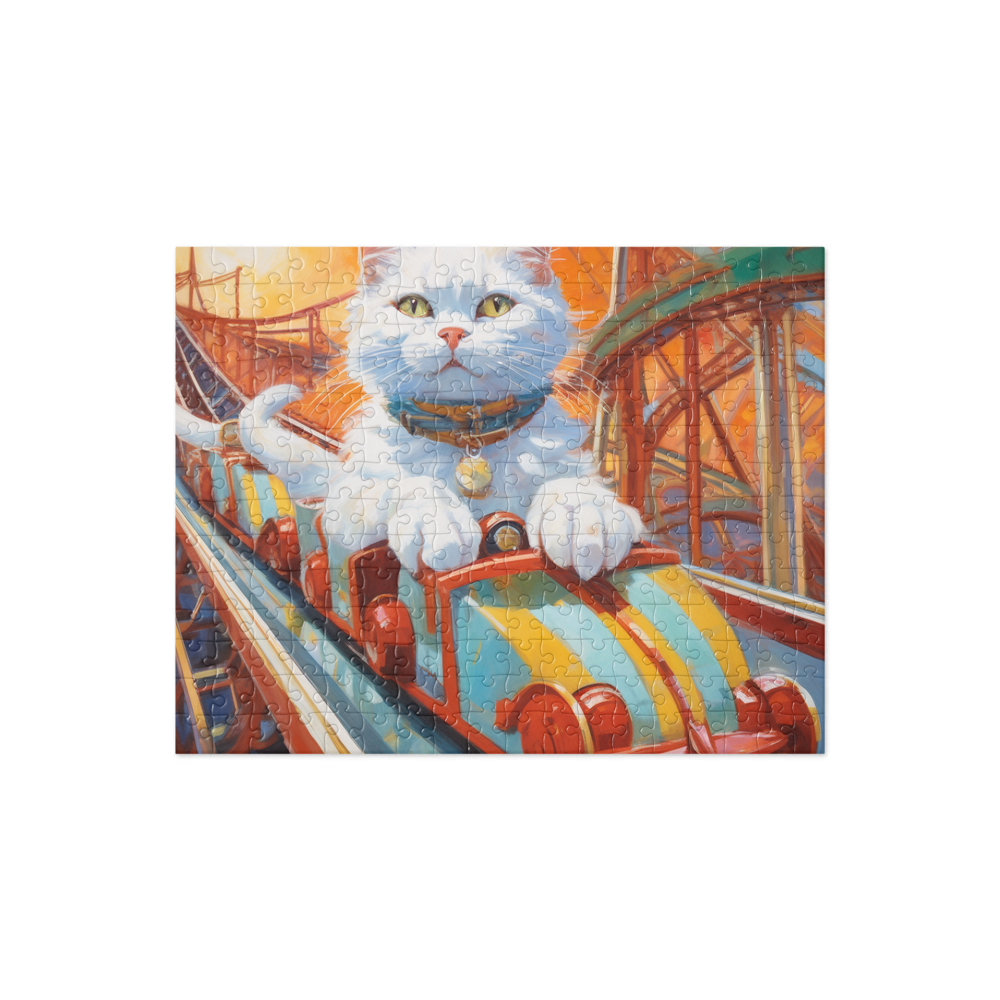 PugMug Custom White Companion Cat Jigsaw Puzzle