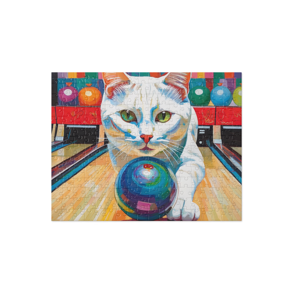 PugMug Custom White Companion Cat Jigsaw Puzzle