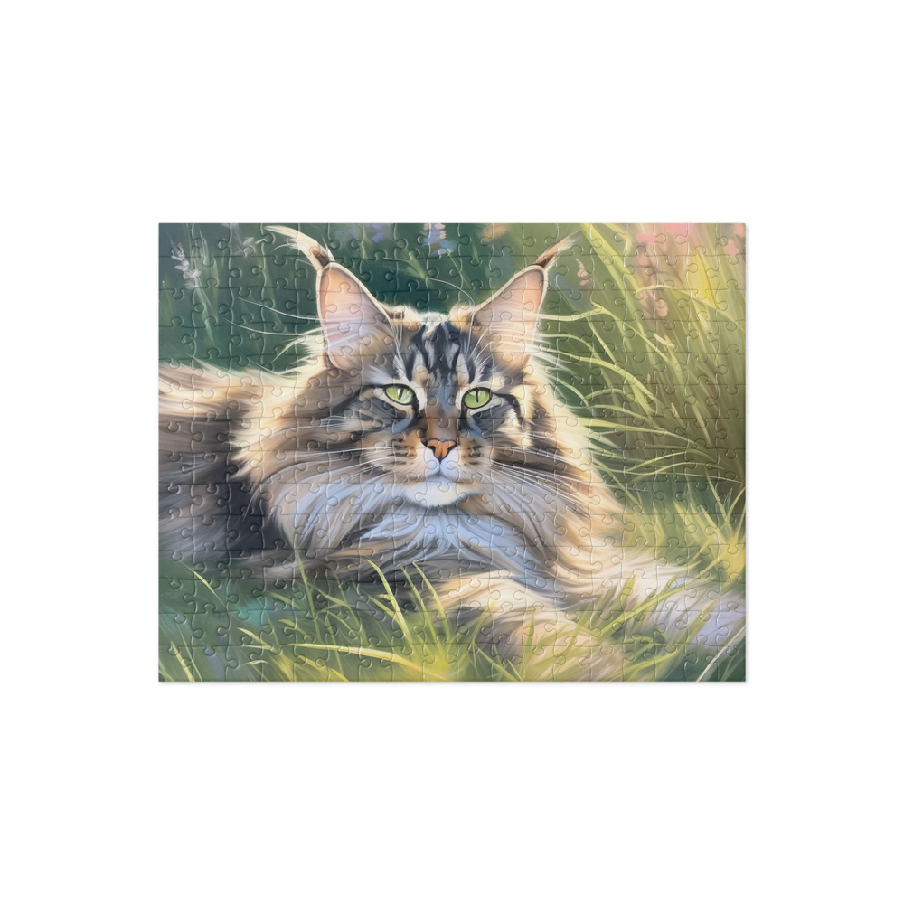 PugMug Custom Tabby Maine Coon Cat Jigsaw Puzzle
