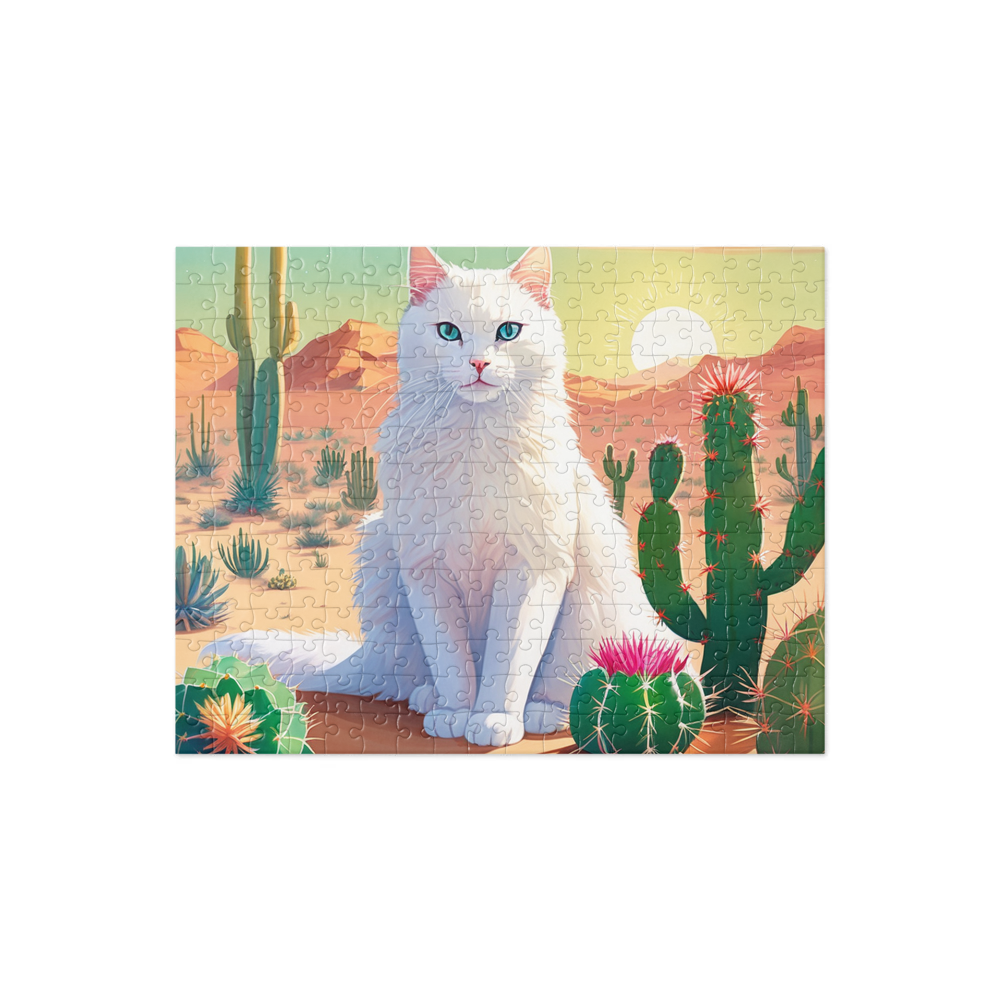 PugMug Custom White Companion Cat Jigsaw Puzzle