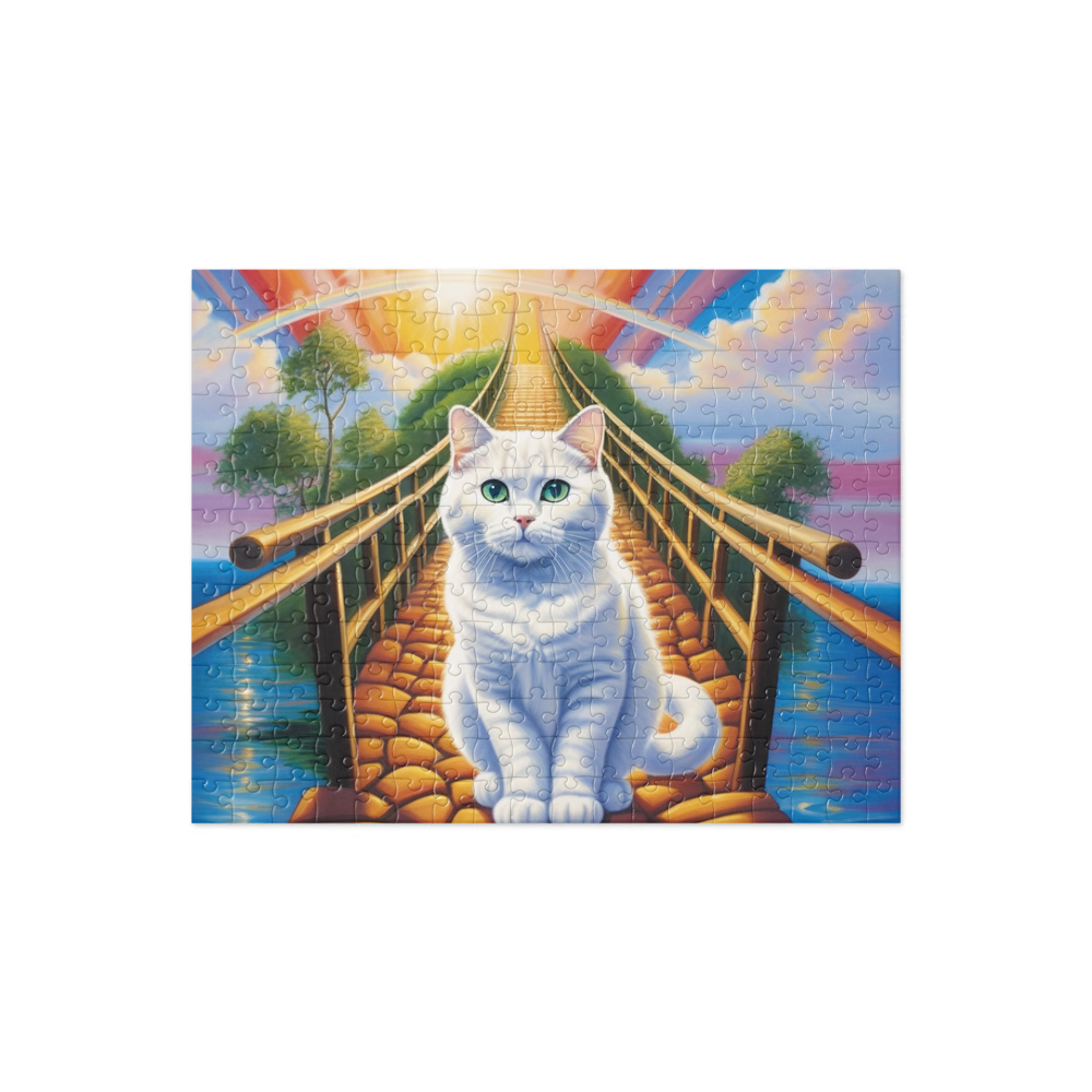 PugMug Custom White British Shorthair Cat Jigsaw Puzzle
