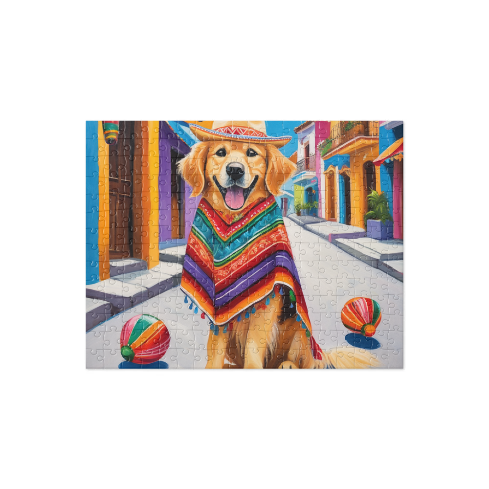 PugMug Custom Golden Retriever Jigsaw Puzzle