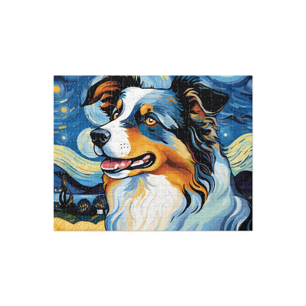 PugMug Custom Australian Shepherd Dog Jigsaw Puzzle
