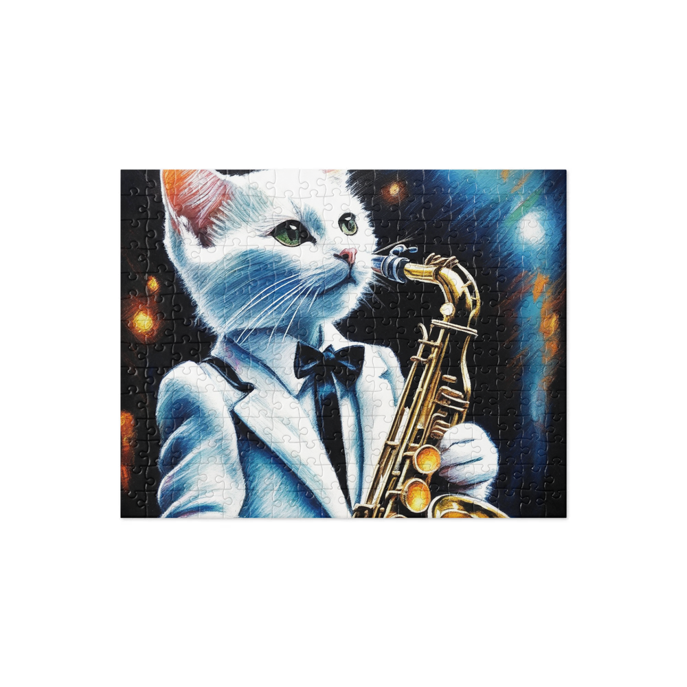 PugMug Custom White Companion Cat Jigsaw Puzzle