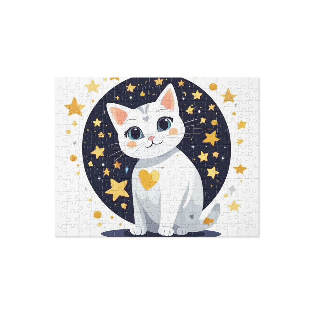 PugMug Custom White Companion Cat Jigsaw Puzzle