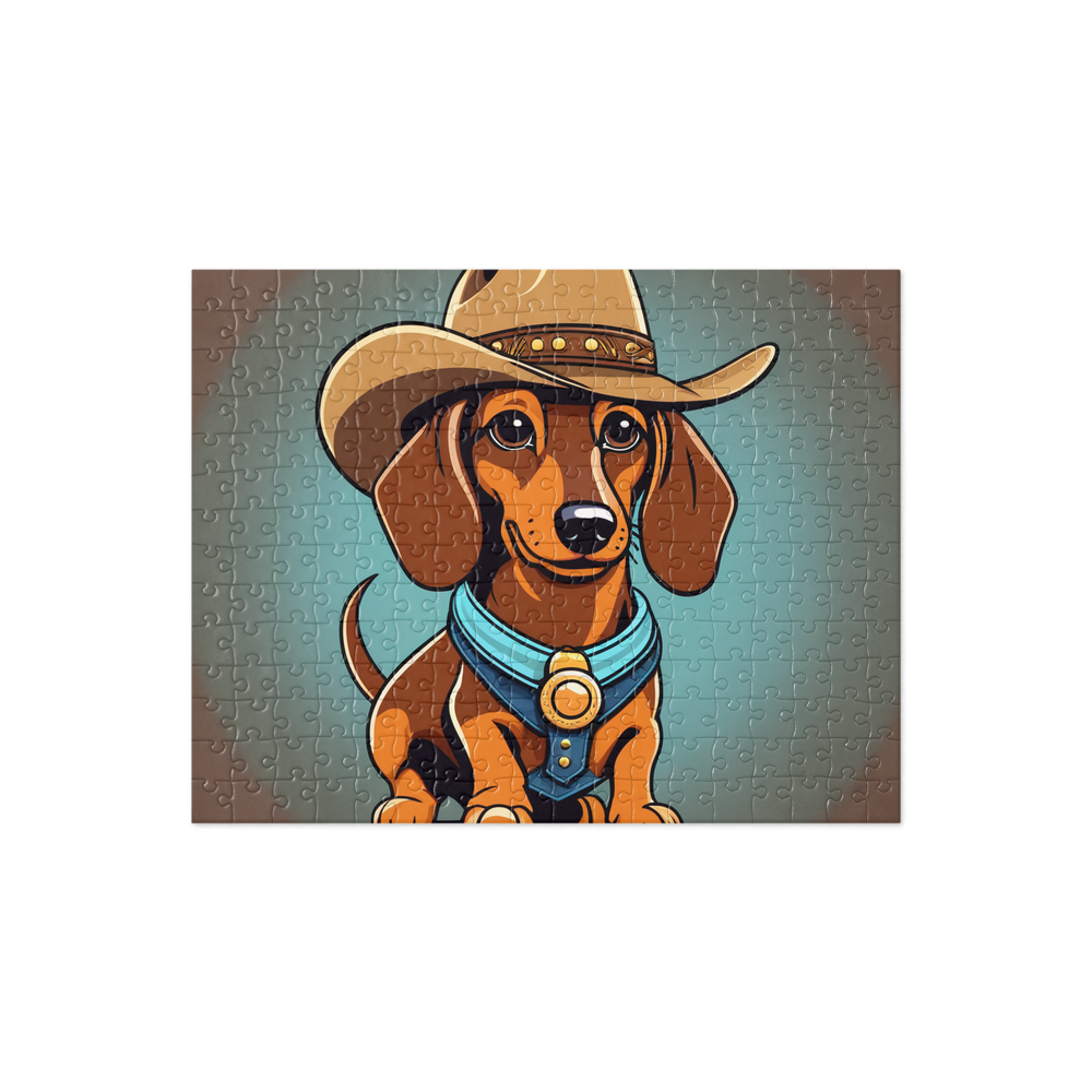 PugMug Custom Tan Dachshund Jigsaw Puzzle