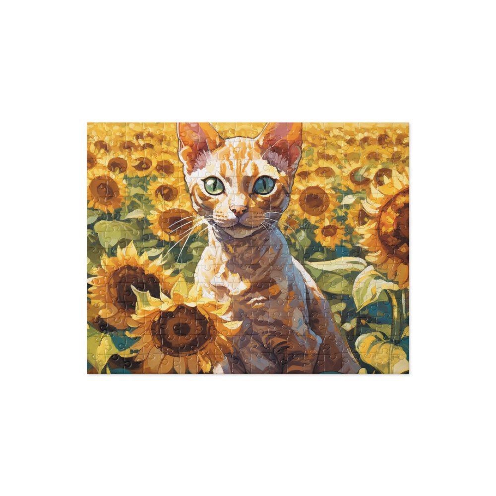 PugMug Custom Tabby Devon Rex Cat Jigsaw Puzzle