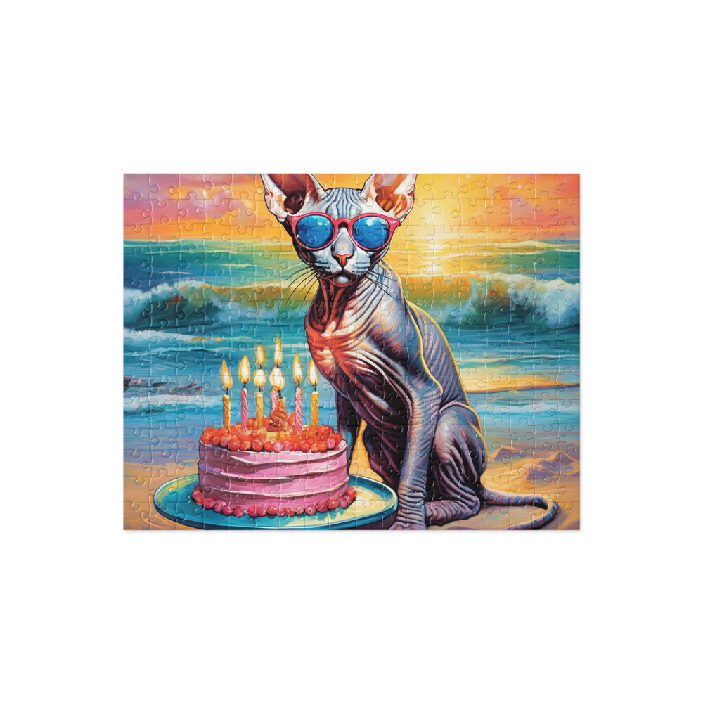 PugMug Custom Tabby Sphynx Cat Jigsaw Puzzle
