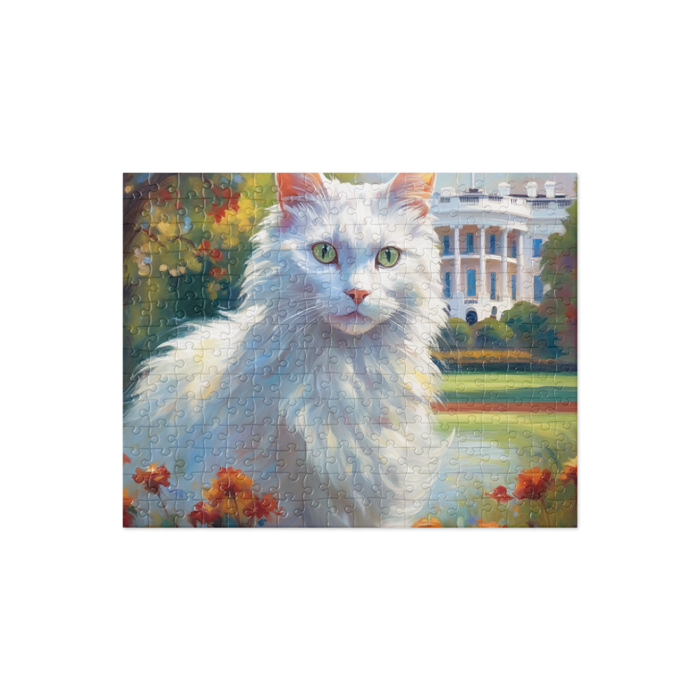 PugMug Custom White Companion Cat Jigsaw Puzzle
