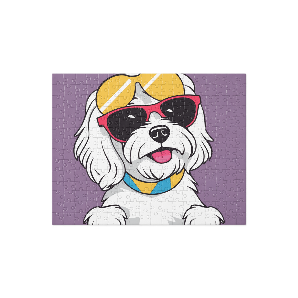 PugMug Custom White Havanese Dog Jigsaw Puzzle