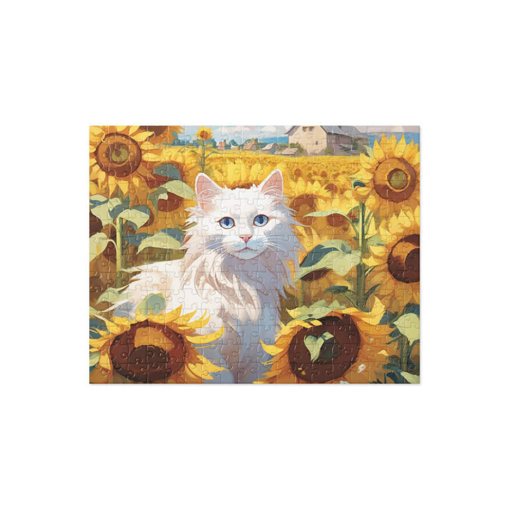 PugMug Custom White Ragdoll Cat Jigsaw Puzzle