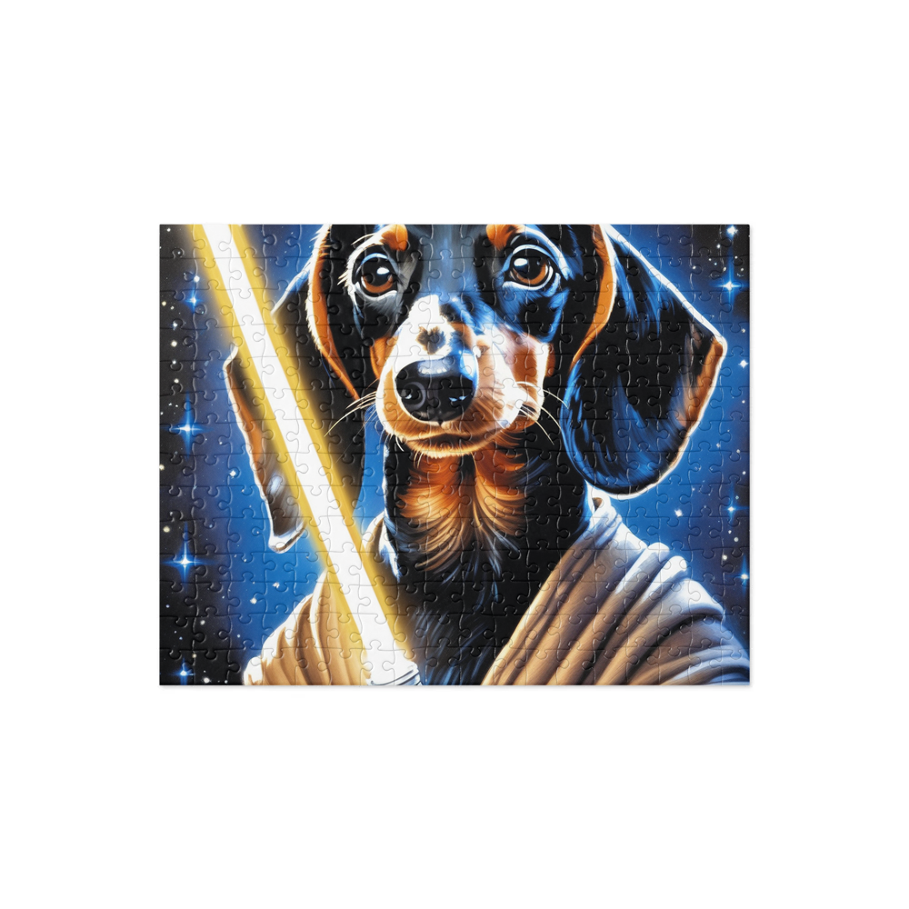 PugMug Custom Black Dachshund Jigsaw Puzzle