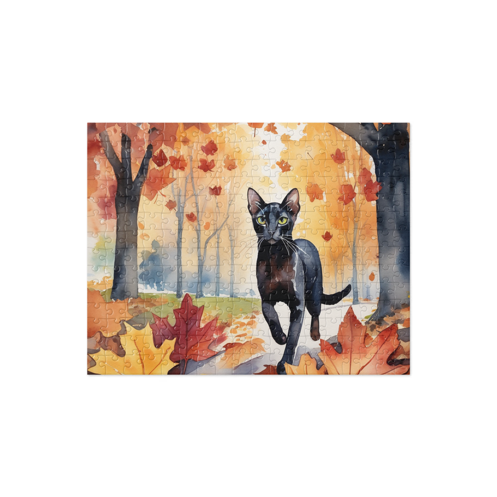 PugMug Custom Black Abyssinian Cat Jigsaw Puzzle