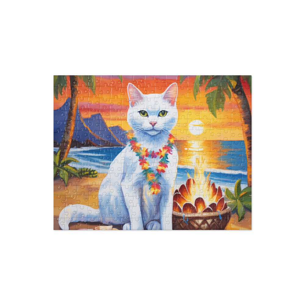 PugMug Custom White Companion Cat Jigsaw Puzzle