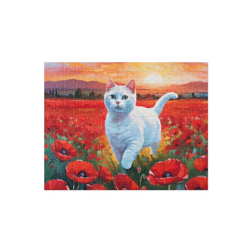 PugMug Custom White Companion Cat Jigsaw Puzzle
