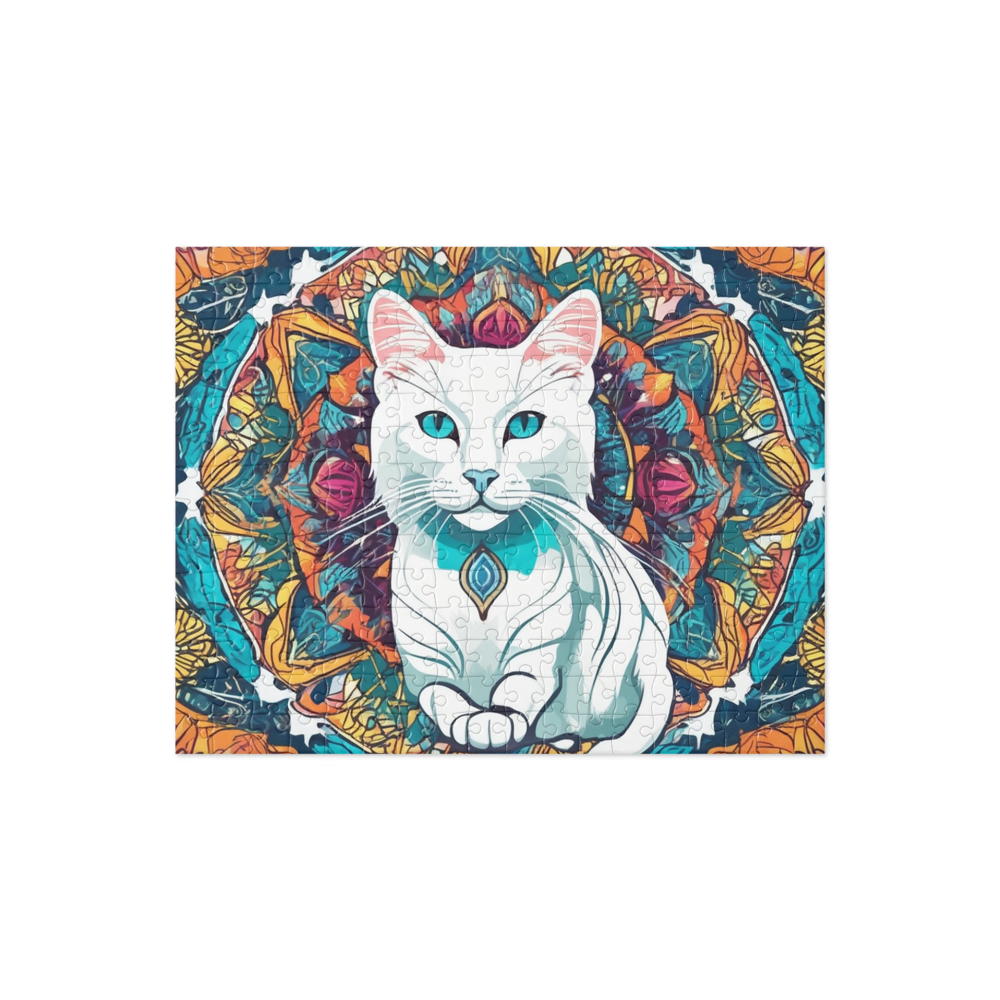 PugMug Custom White Companion Cat Jigsaw Puzzle