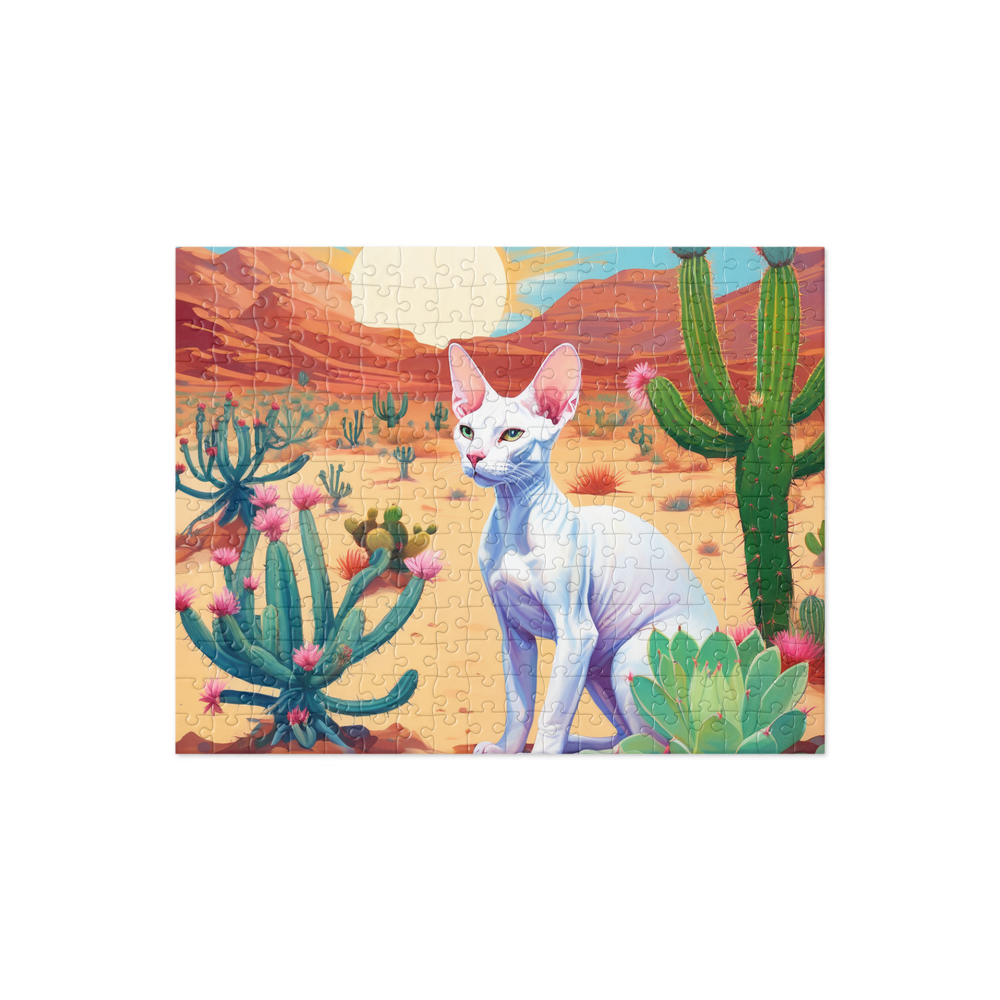 PugMug Custom White Sphynx Cat Jigsaw Puzzle